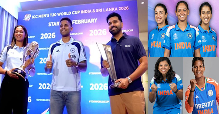 India ladies support the men's team in the lead-up to the T20 World Cup