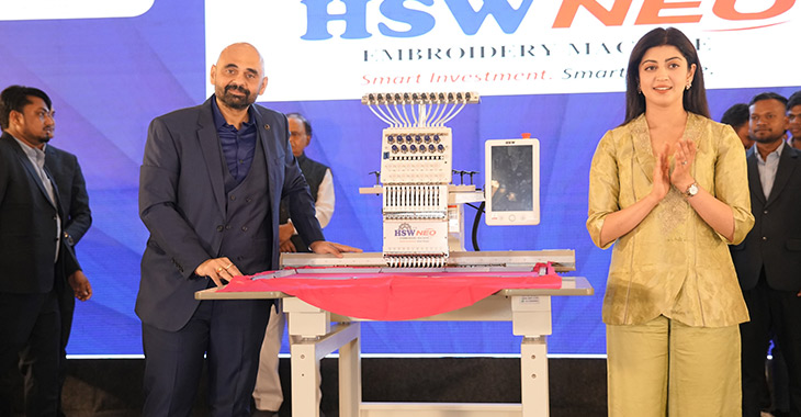 Actress Pranitha Subhash Launches HSW's Embroidery Machines
