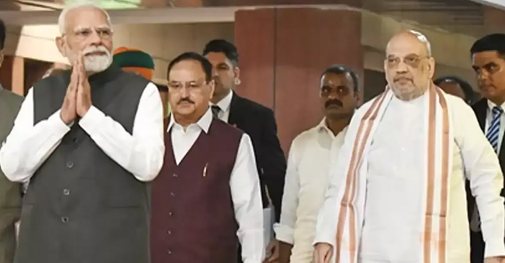 PM Modi and HM Shah celebrate Assam's hat-trick victory