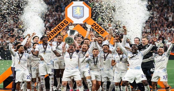 Aston Villa wins their maiden Europa League trophy in 44 years
