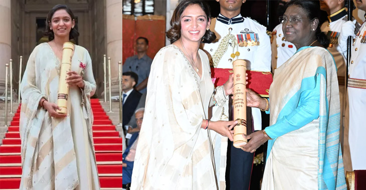 Prez Murmu awarded Padma Shri to Harmanpreet Kaur