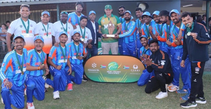 Indian Deaf cricket team defeats South Africa in ODIs and T20Is