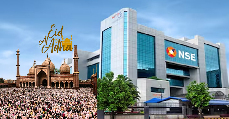 Indian stock exchanges were closed today for Eid al-Adha