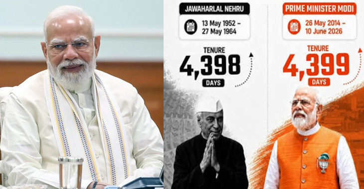 PM Modi achieves a tenure record after completing 4,399 days