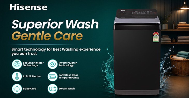 Hisense India Enters the Laundry Category with the Launch of the Washing Machine Range