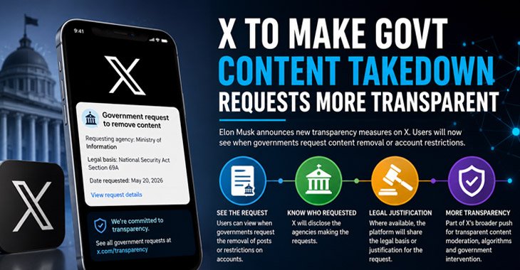 X to Make Govt Content Takedown Requests More Transparent